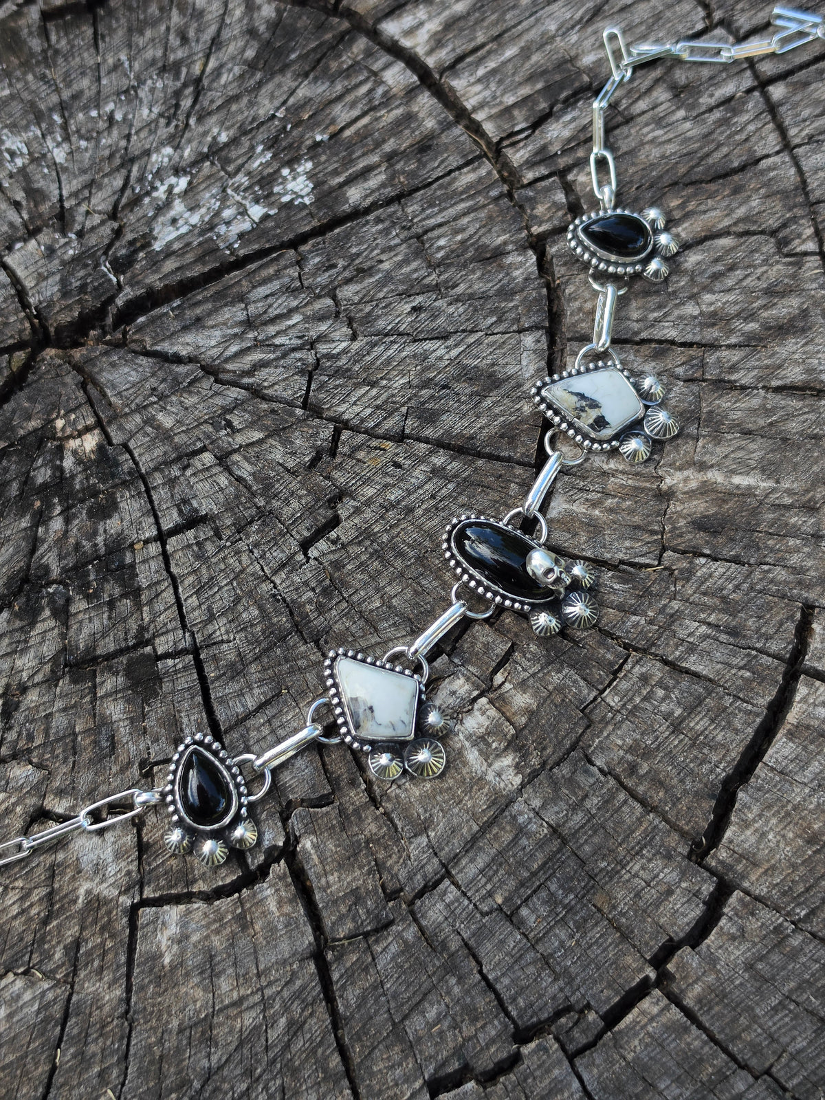 Black Onyx & White Buffalo Choker