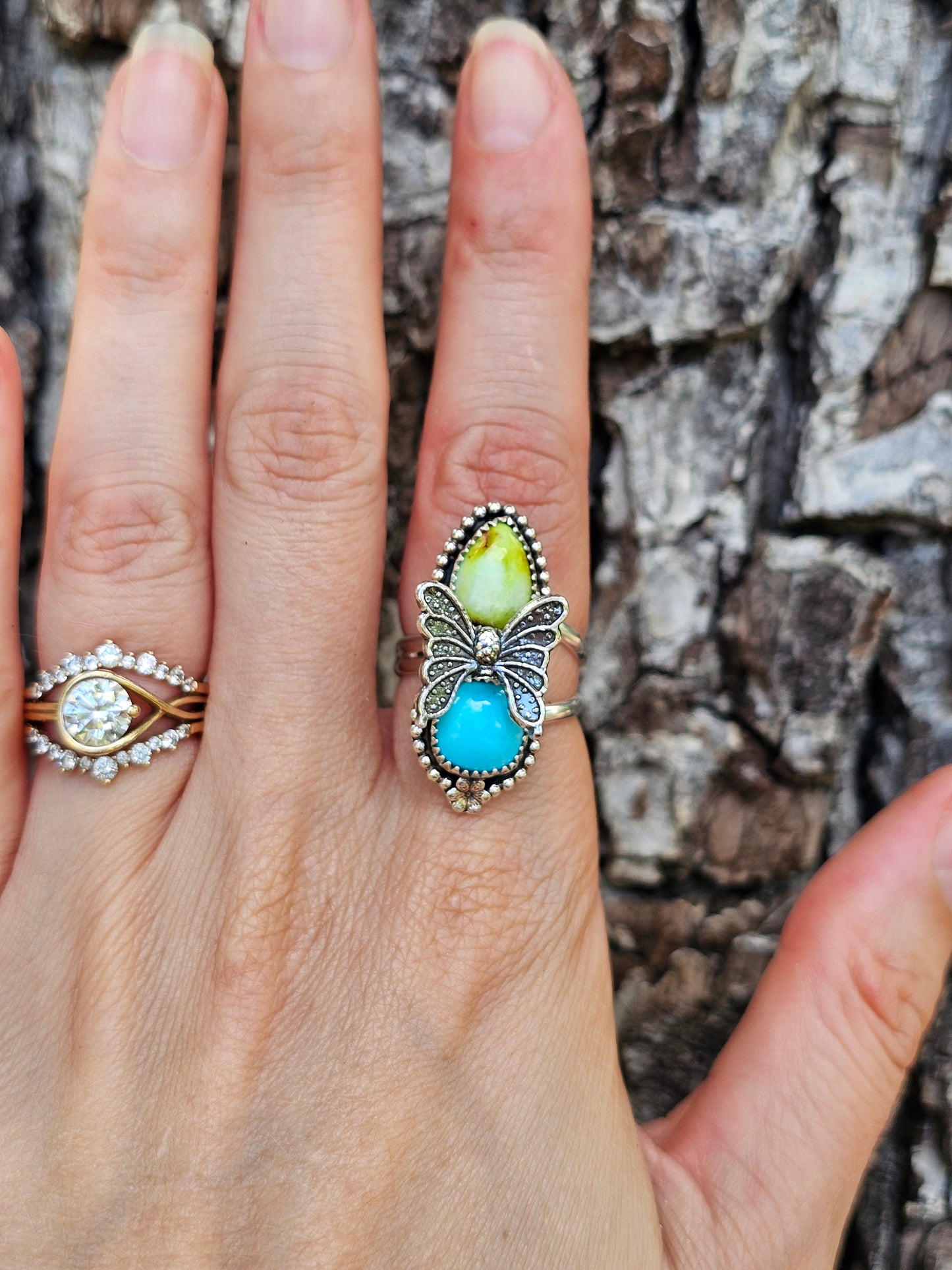 Palomino & Kingman Butterfly Ring