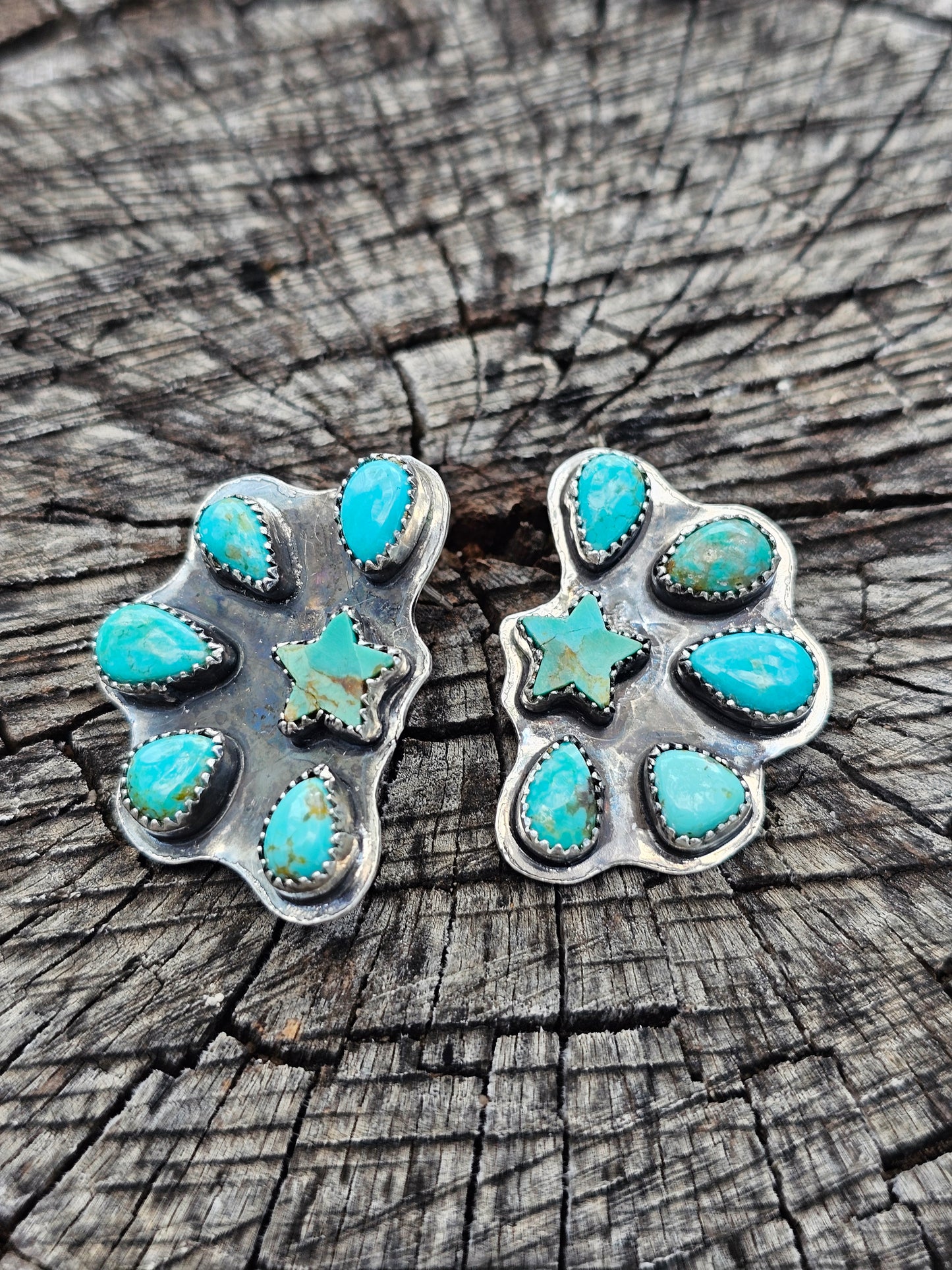 Kingman Star Half Cluster Earrings