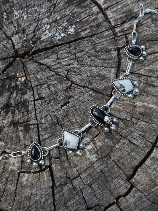Black Onyx & White Buffalo Choker