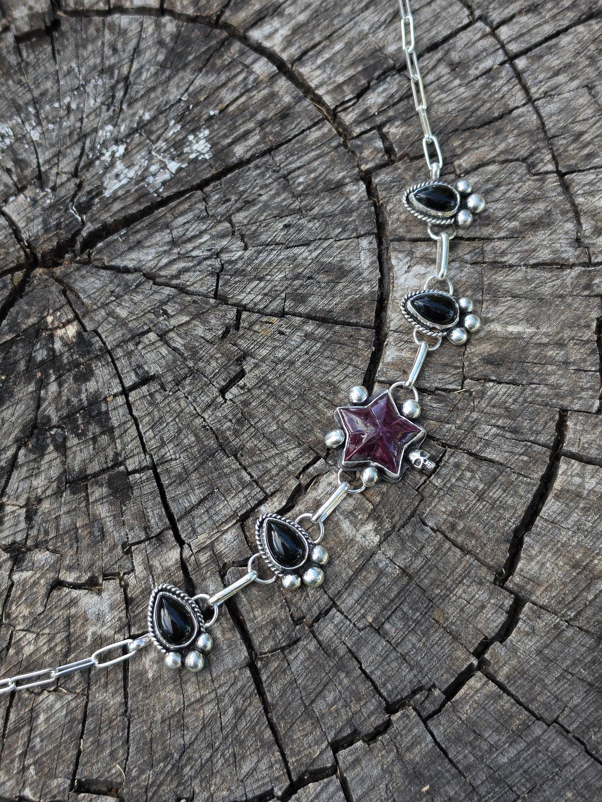 Purple Spiny & Black Onyx Choker