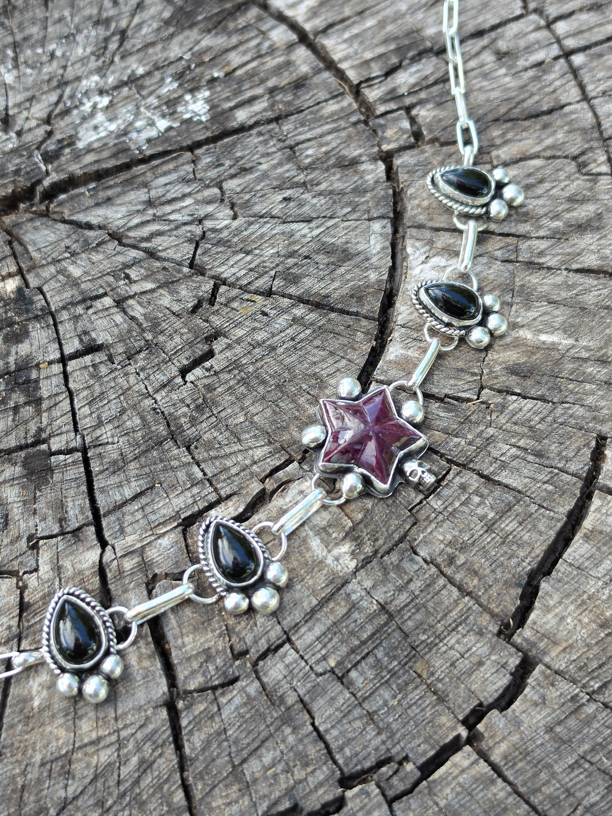 Purple Spiny & Black Onyx Choker
