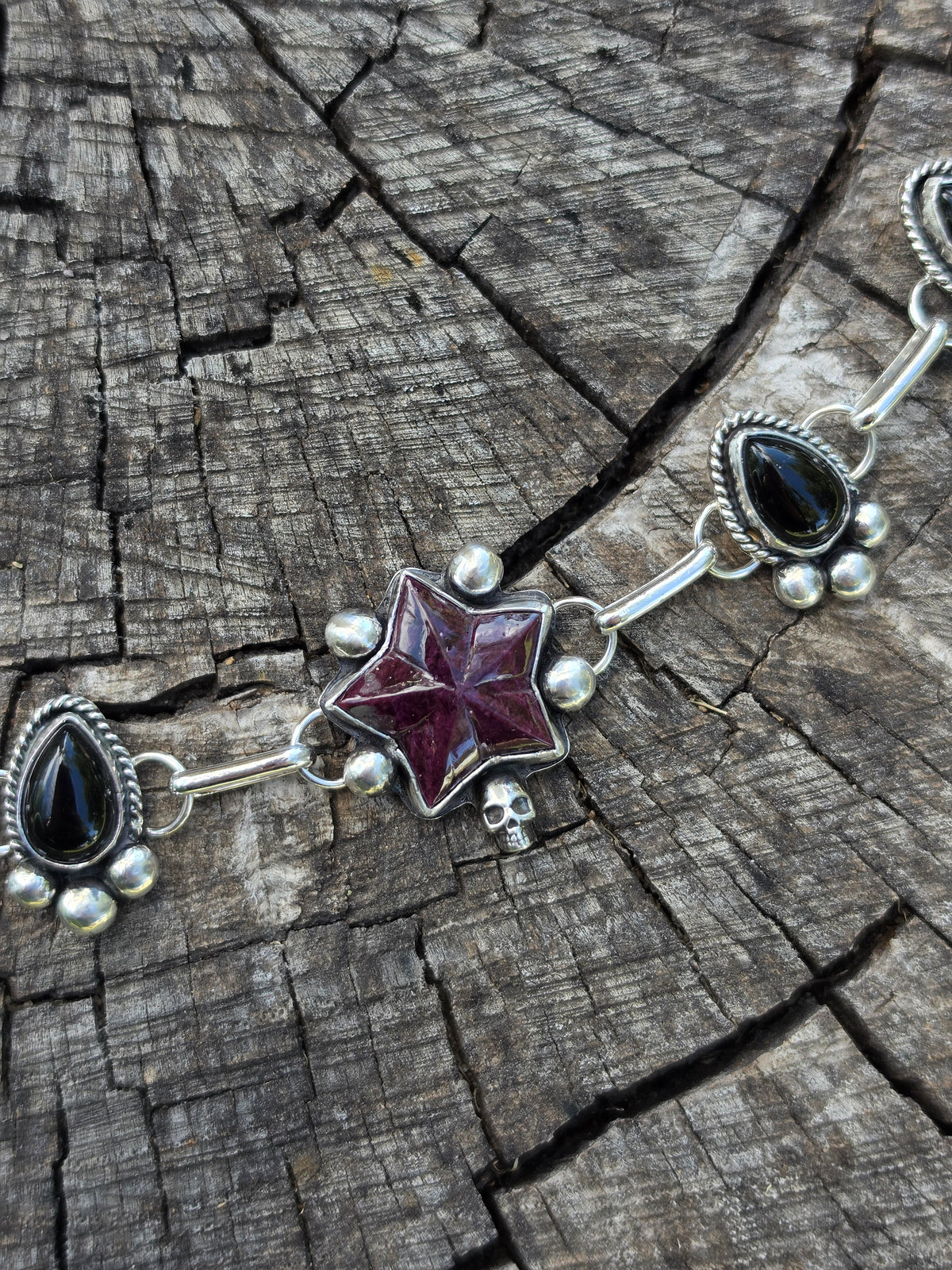 Purple Spiny & Black Onyx Choker