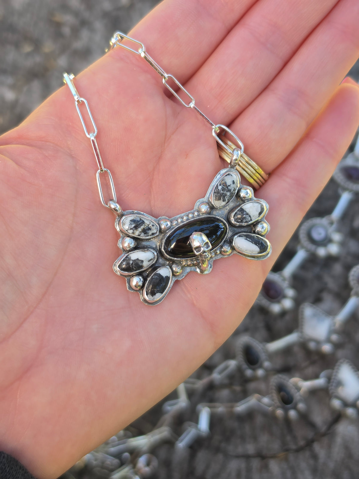 Black Onyx & White Buffalo Necklace