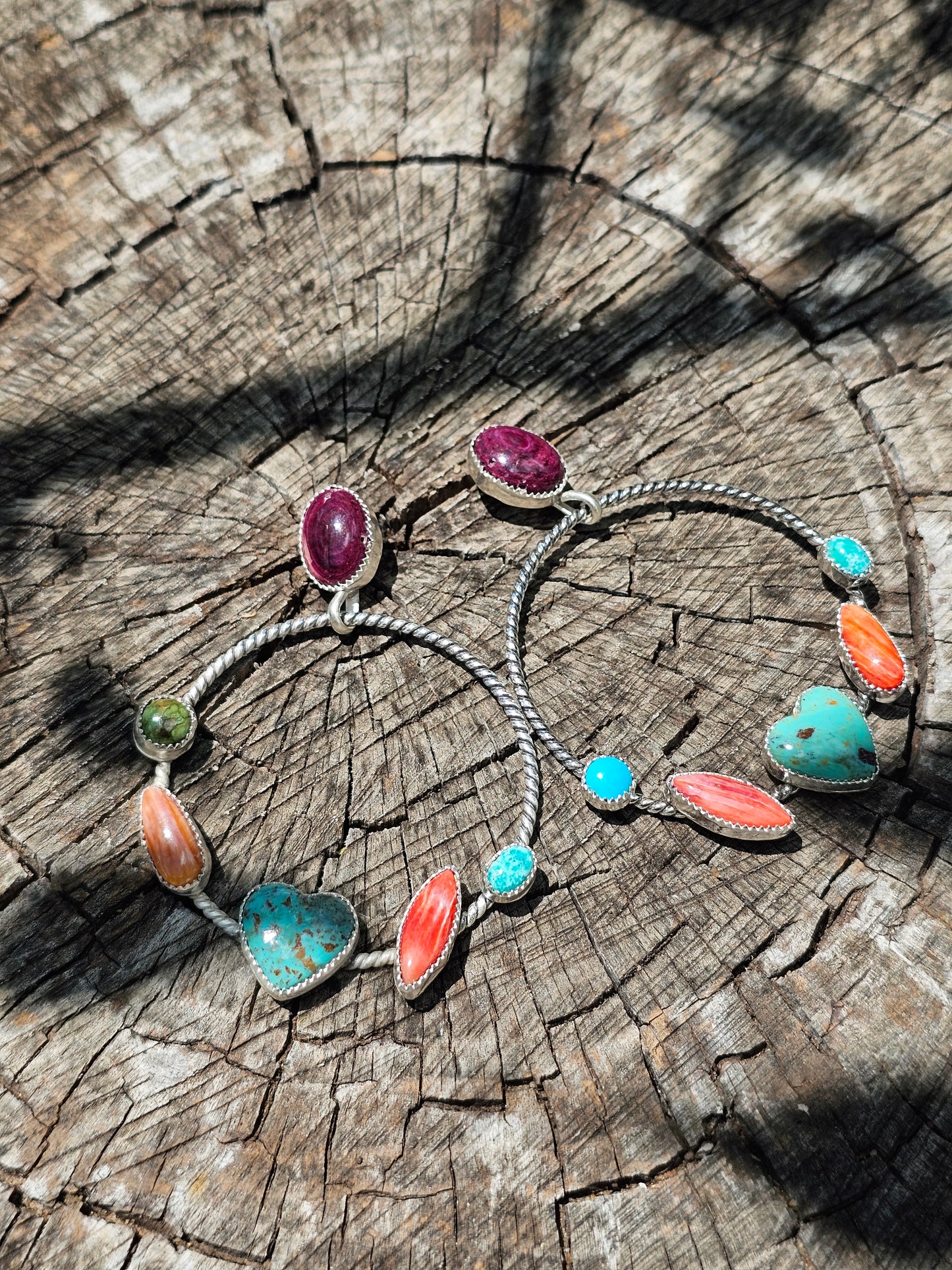 Multi Stone Large Hoops