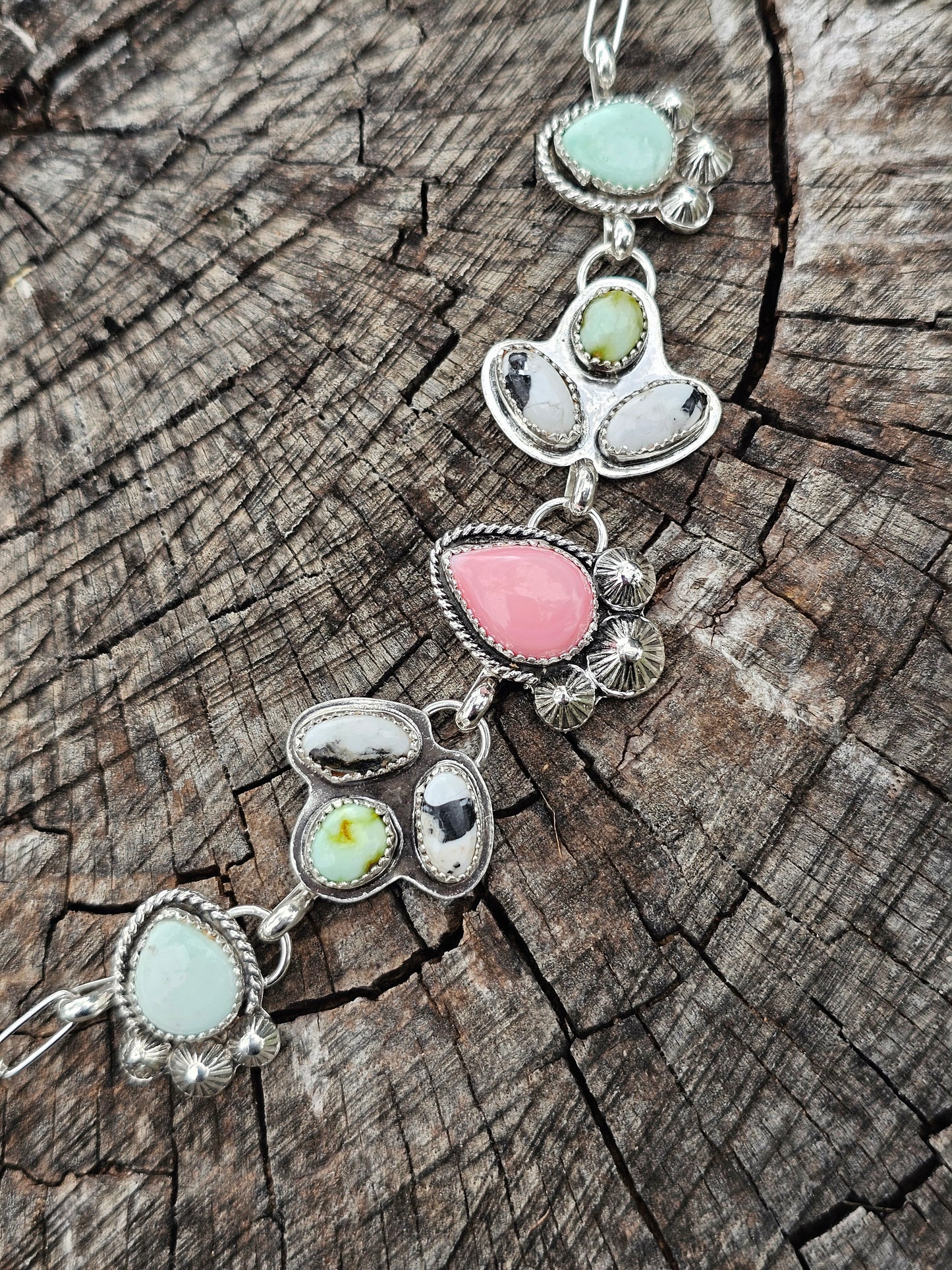 Pink Conch Multi Stone Choker