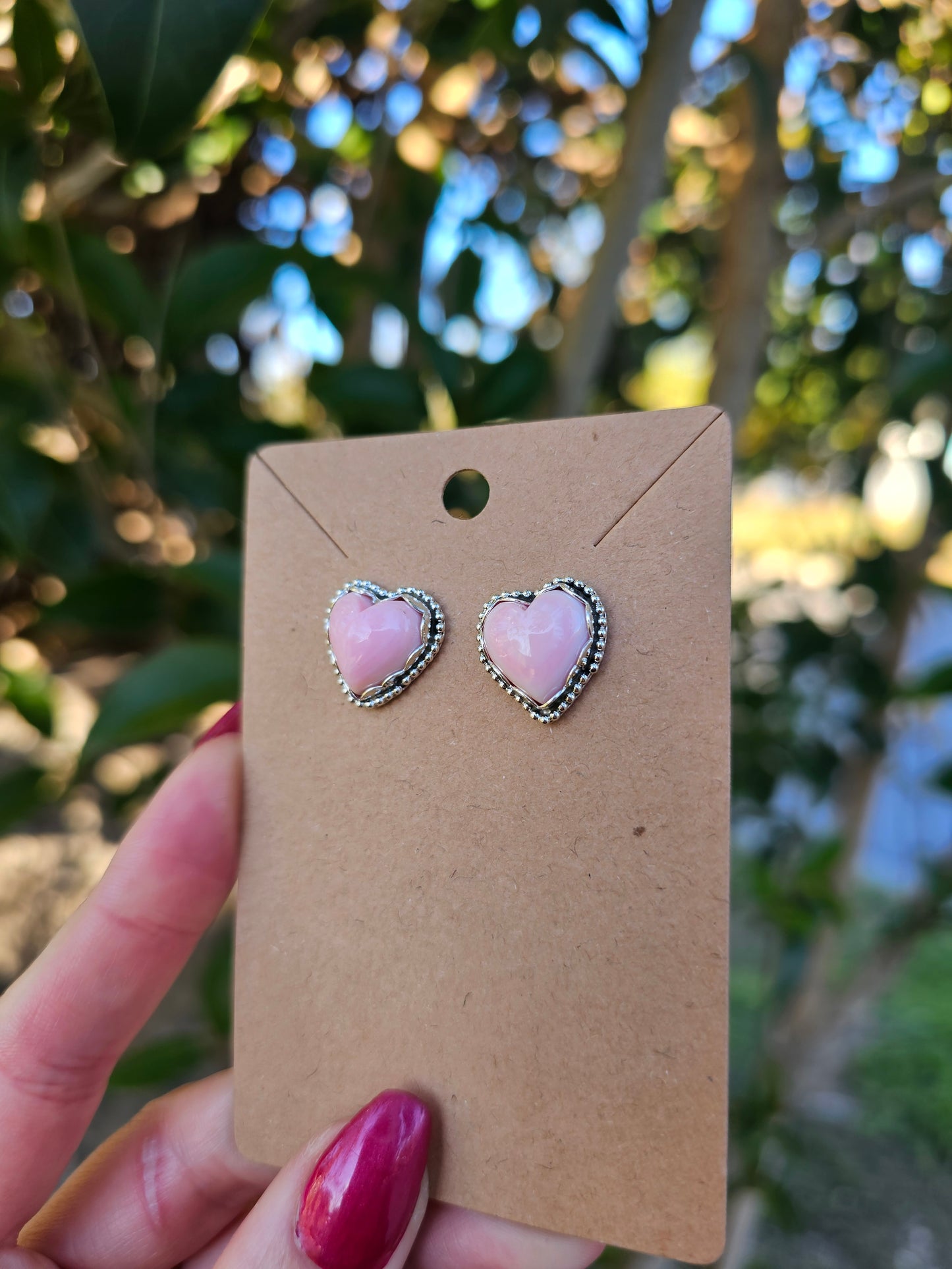 Pink Conch Earrings