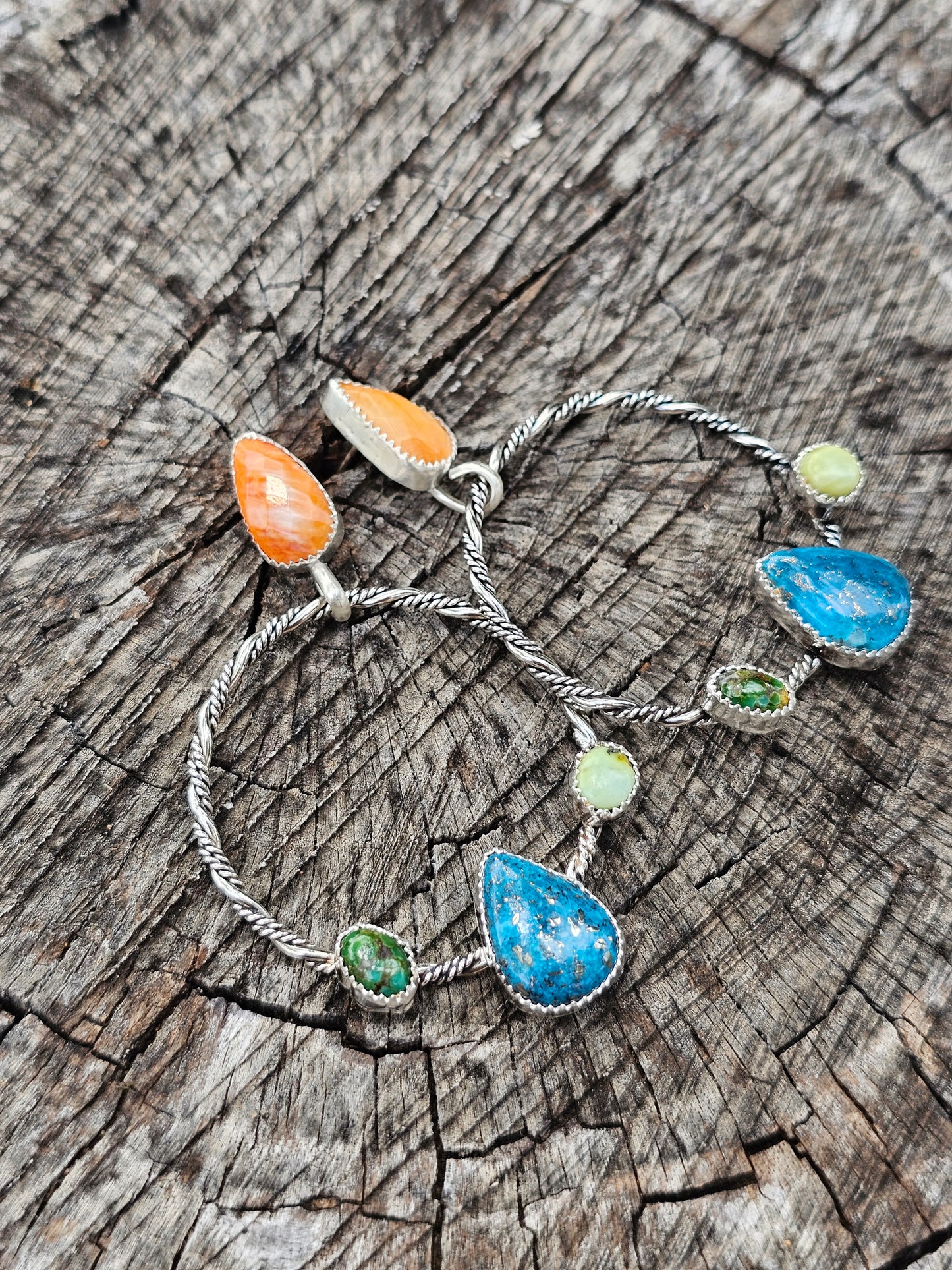 Multi Stone Small Hoops