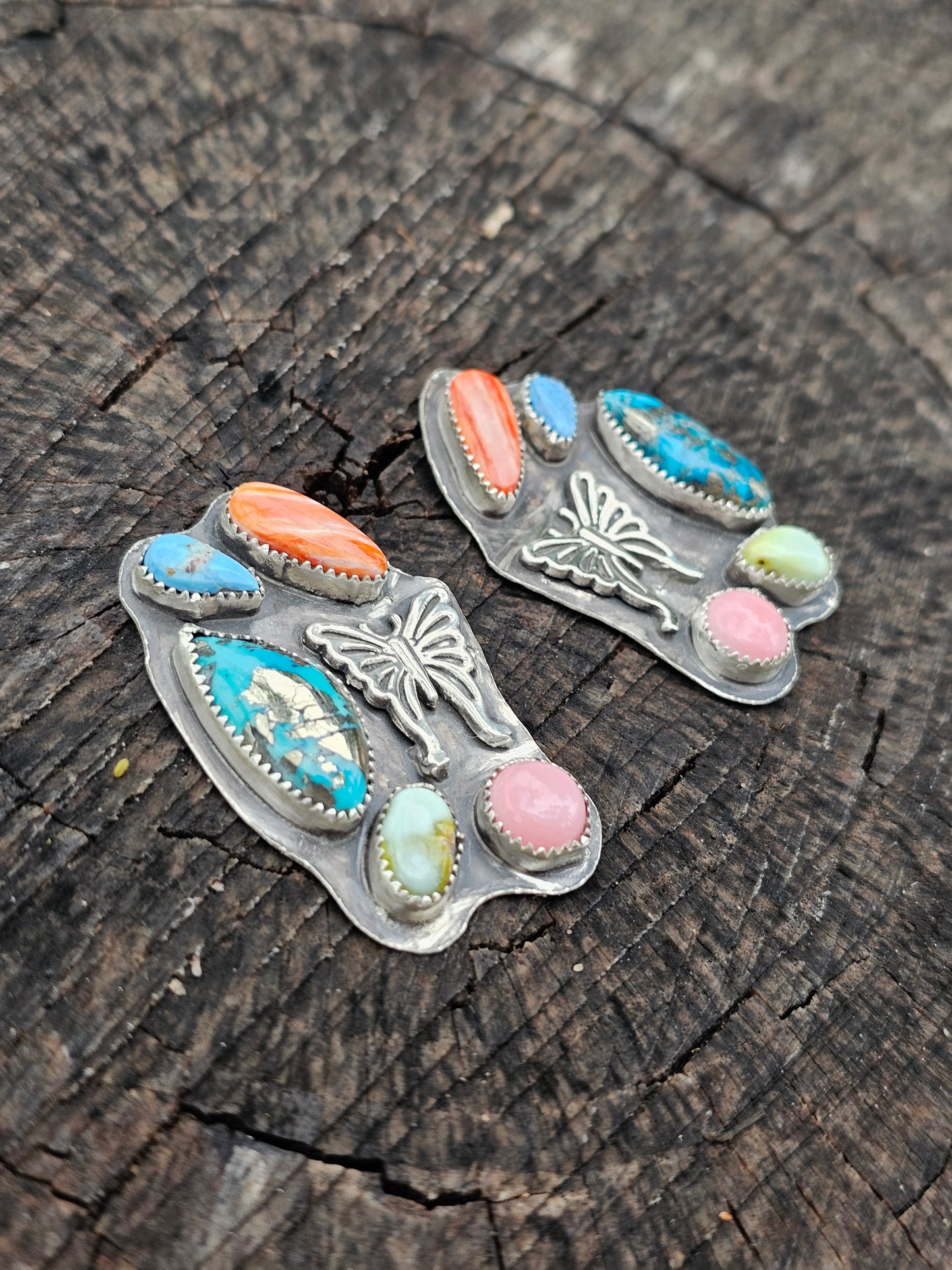 Butterfly Half Cluster Earrings