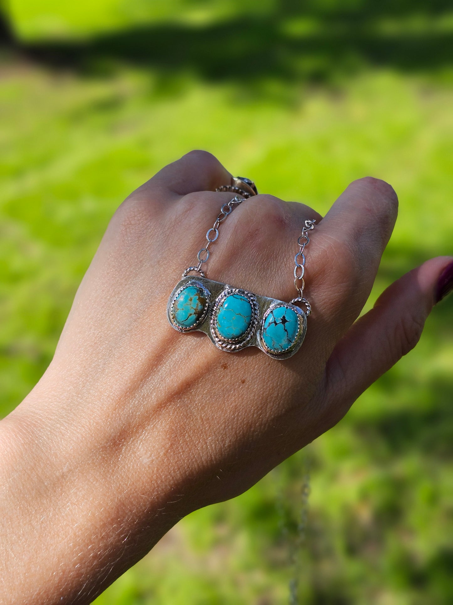 Number Eight 3 Stone Necklace