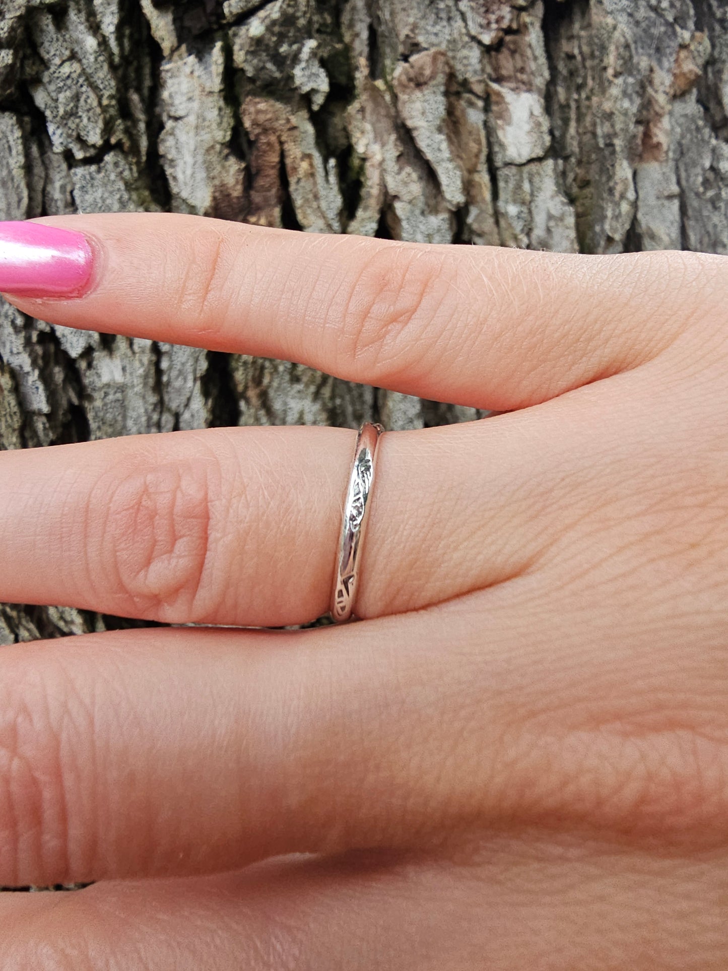 Hand Stamped Stacker Ring