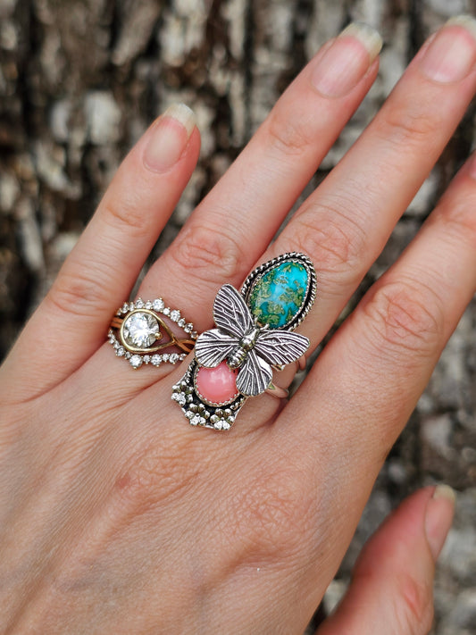 Pink Conch & Sonoran Butterfly Ring