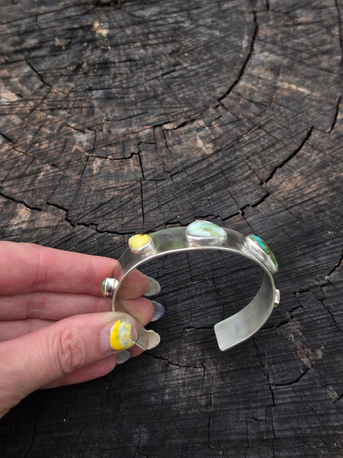 Multi Stone Cuff