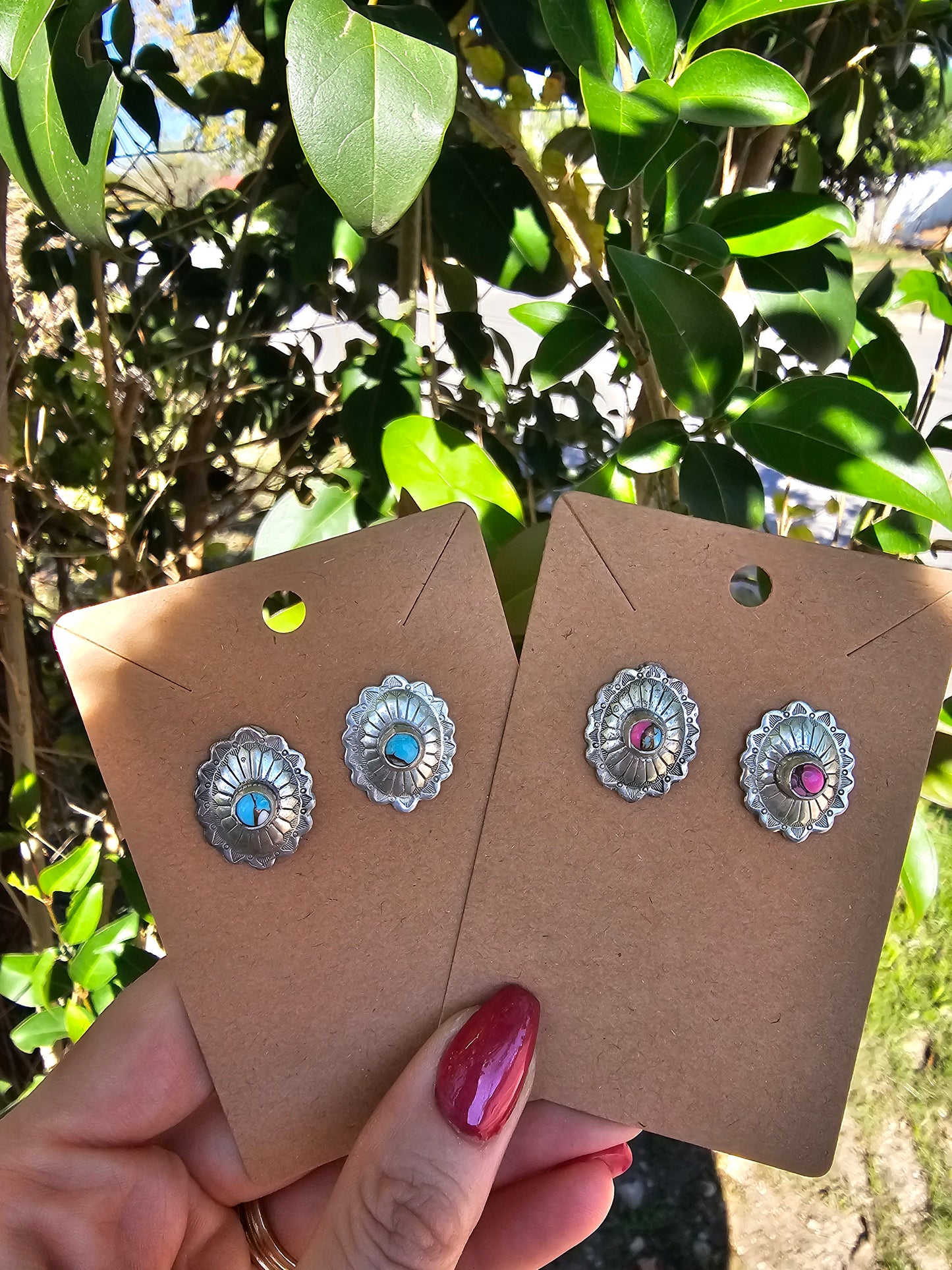 Cotton Candy Concho Earrings