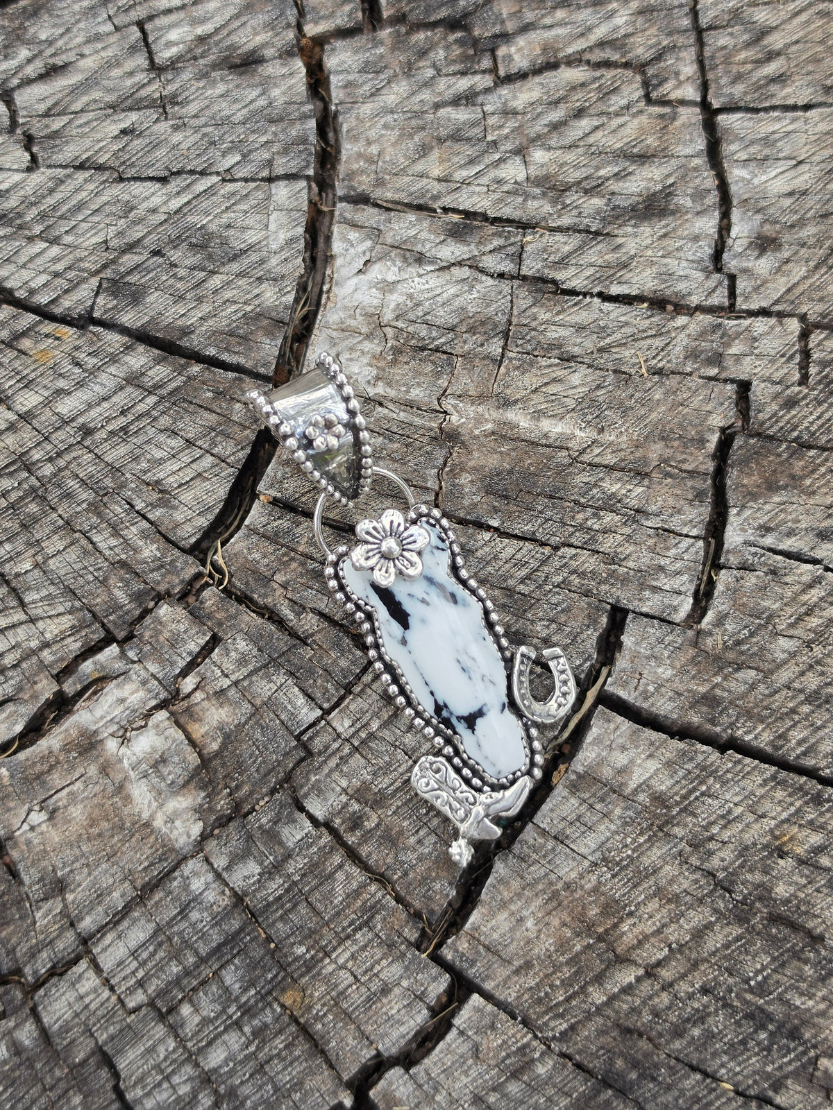 White Buffalo Horse Pendant