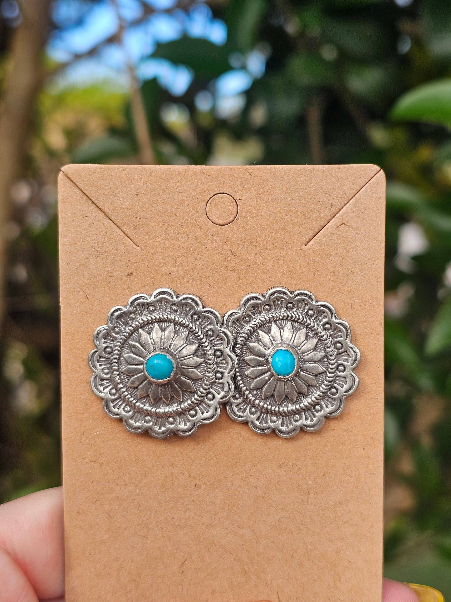 Large Concho Earrings