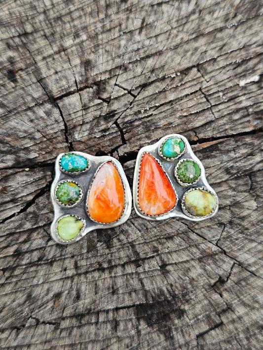 Half Cluster Earrings