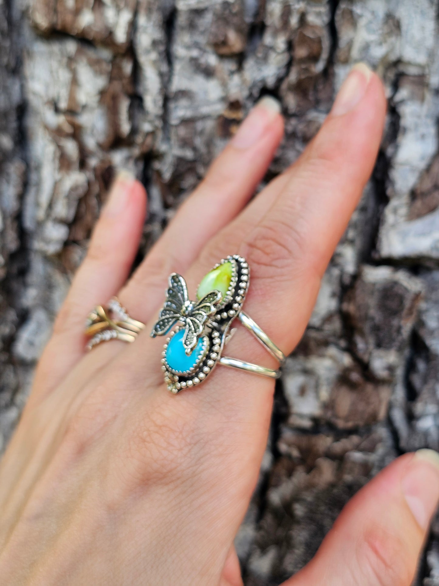 Palomino & Kingman Butterfly Ring