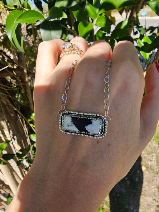 White Buffalo Bar Necklace