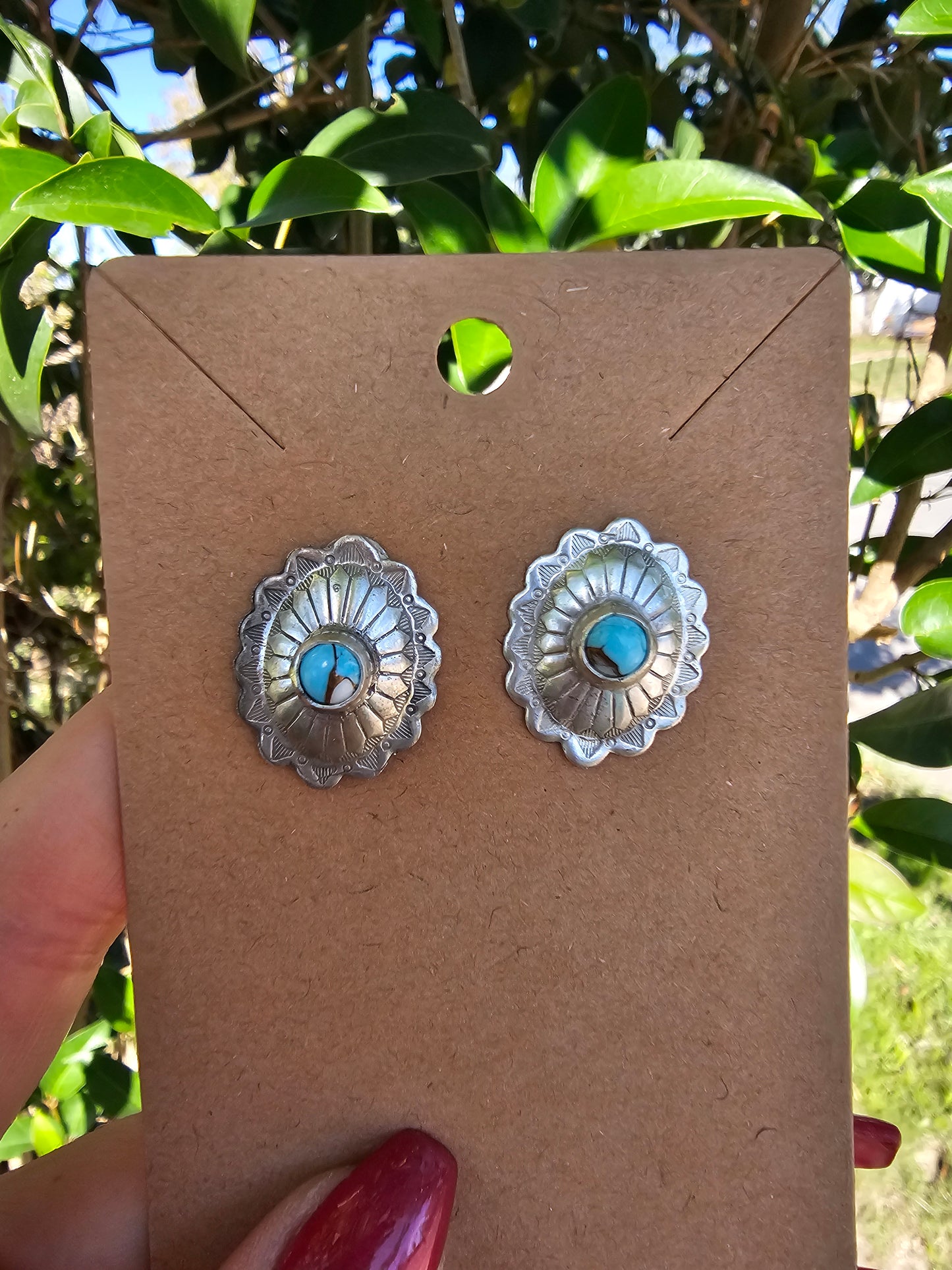 Cotton Candy Concho Earrings
