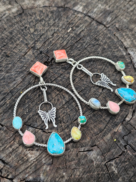 Large Butterfly Hoops