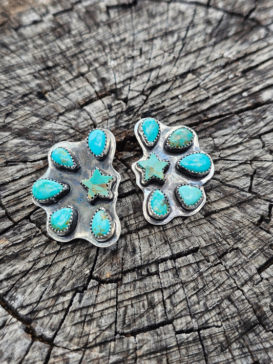 Kingman Star Half Cluster Earrings