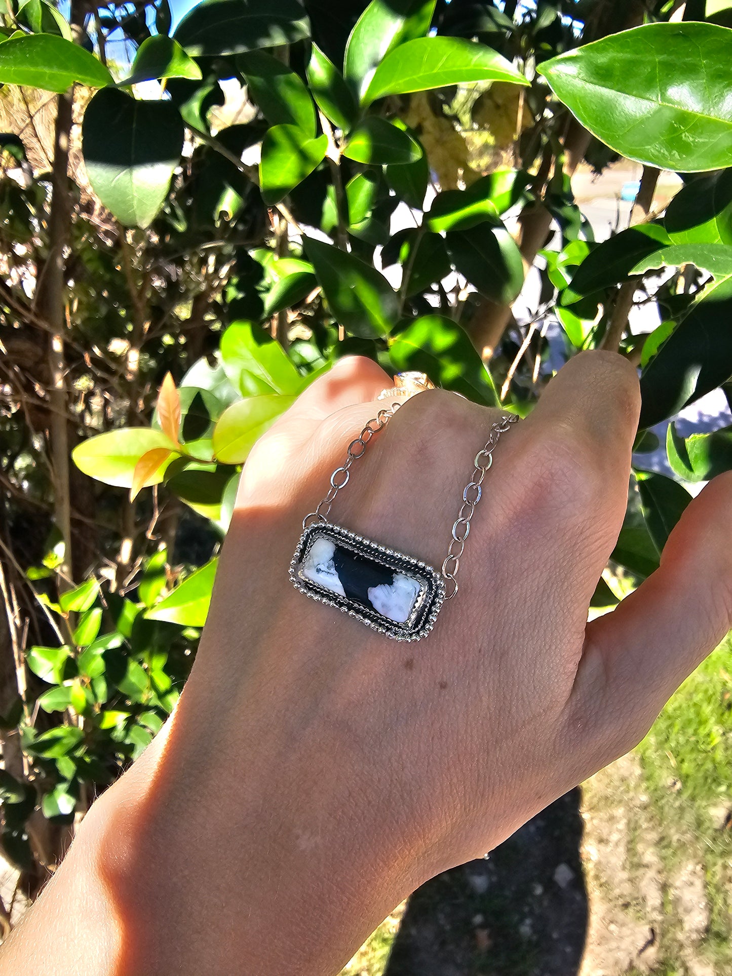 White Buffalo Bar Necklace