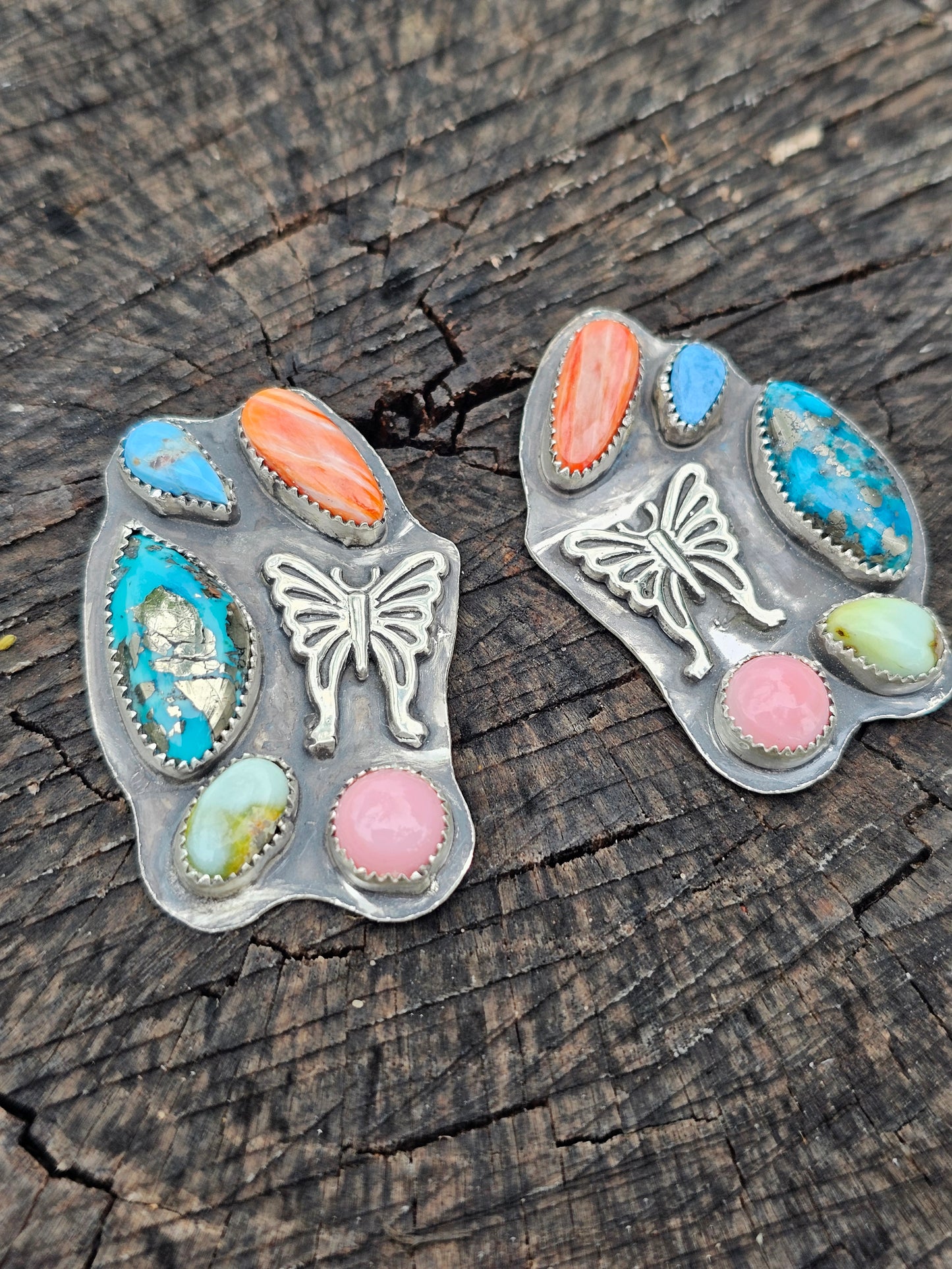 Butterfly Half Cluster Earrings