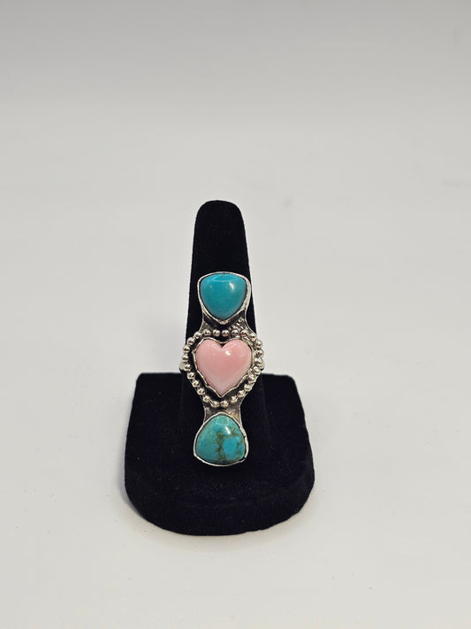 Pink Conch & Tibetan Turquoise
