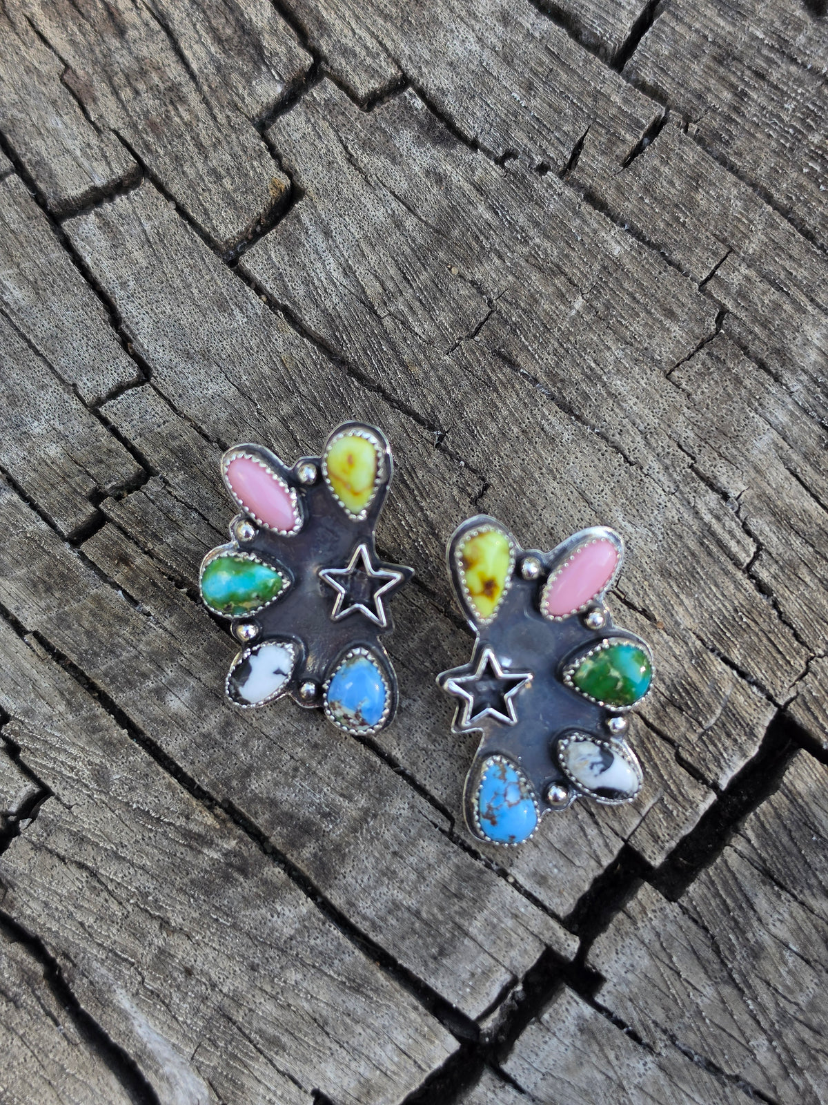 Half Cluster Star Earrings