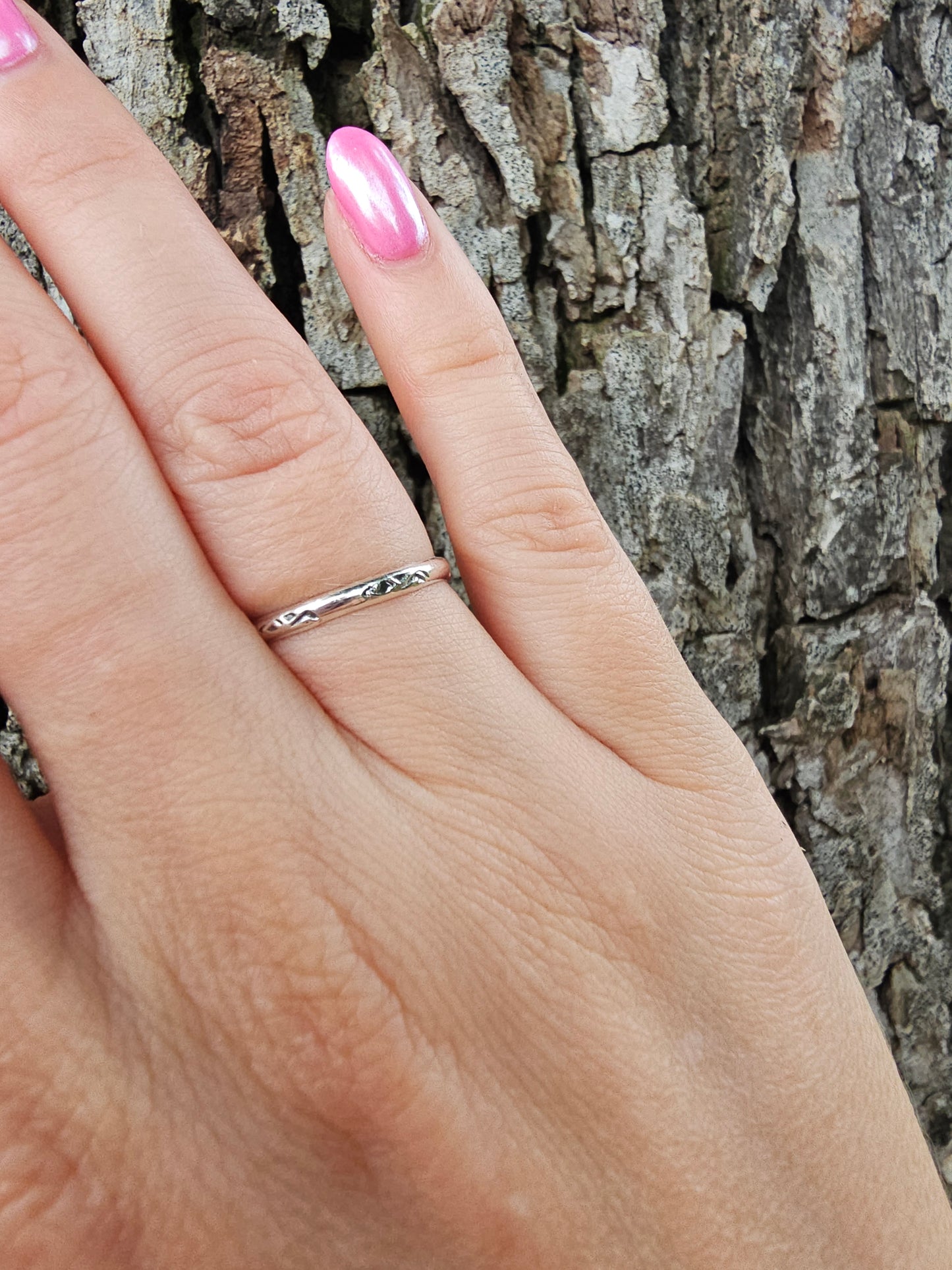 Hand Stamped Stacker Ring