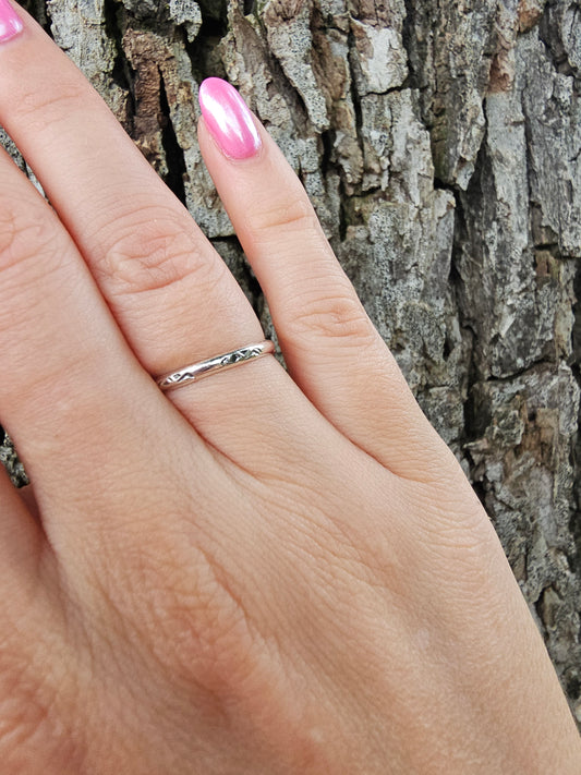 Hand Stamped Stacker Ring
