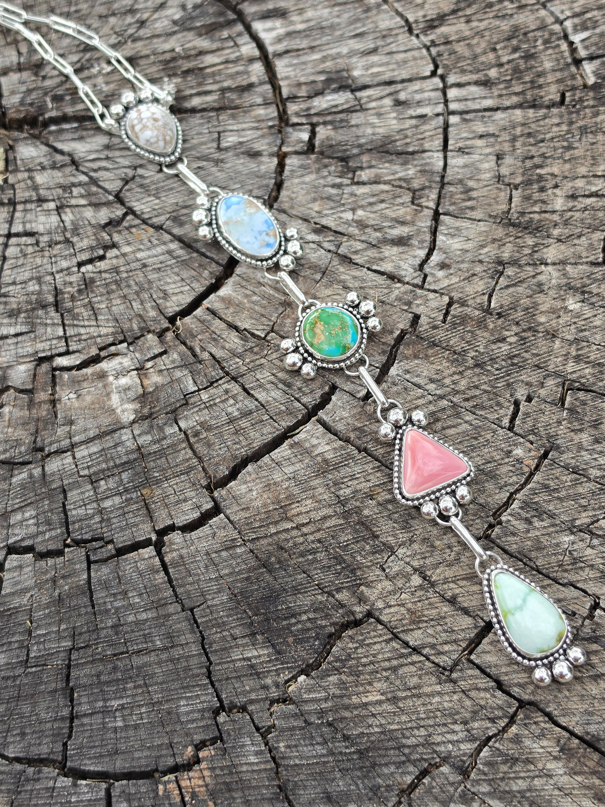 Multi Stone Lariat