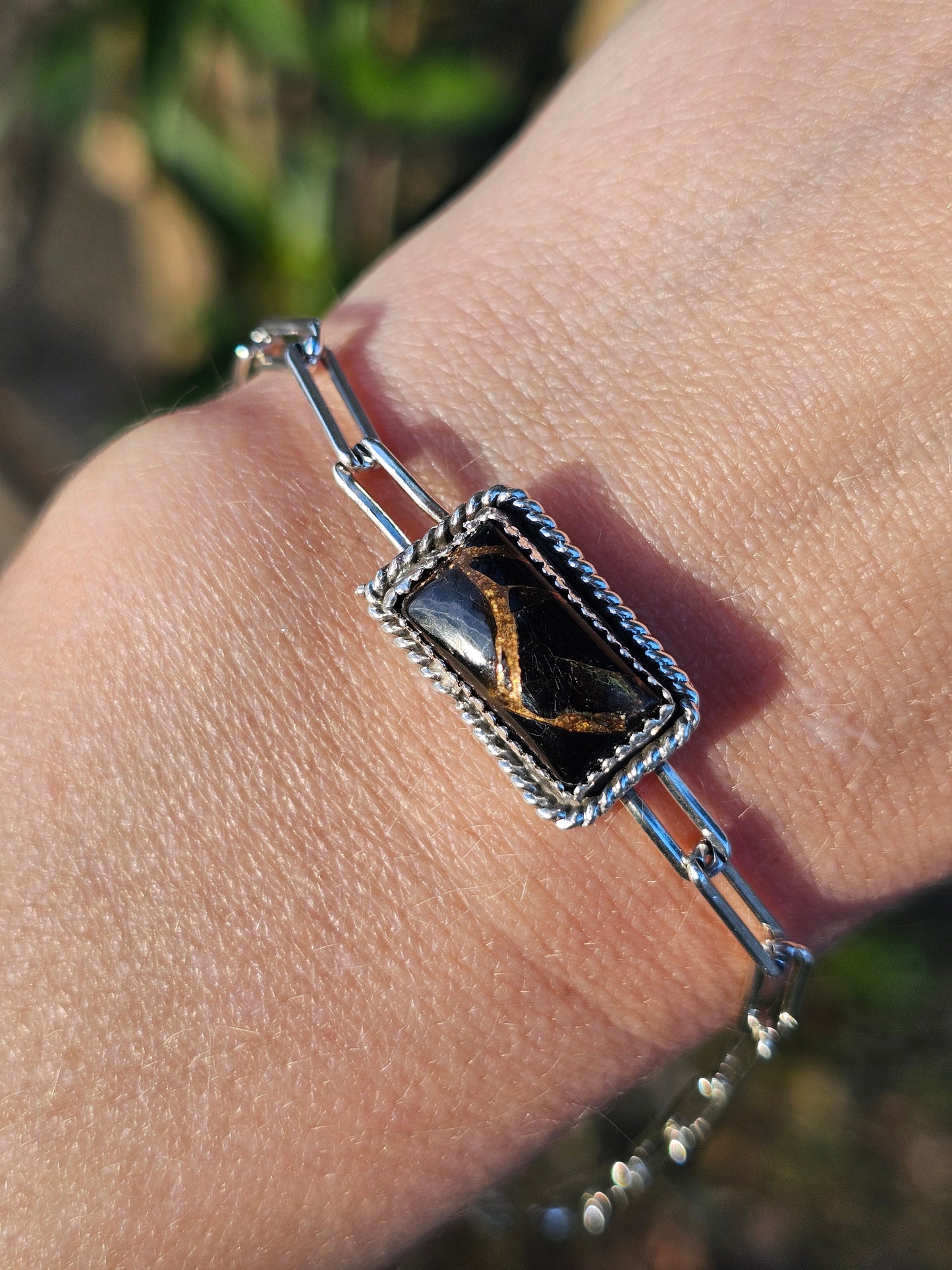 Black Onyx with Copper Bracelet