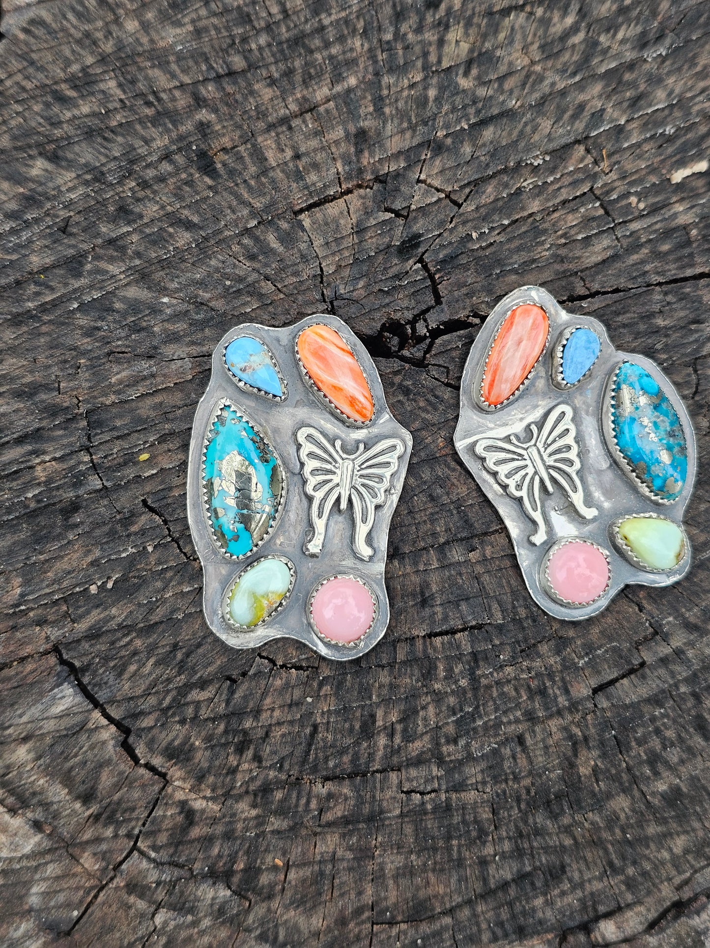 Butterfly Half Cluster Earrings