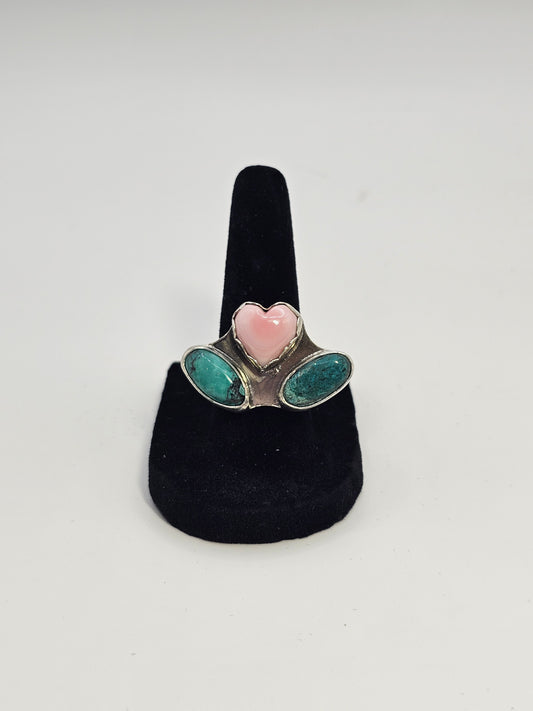 Pink Conch & Tibetan Turquoise