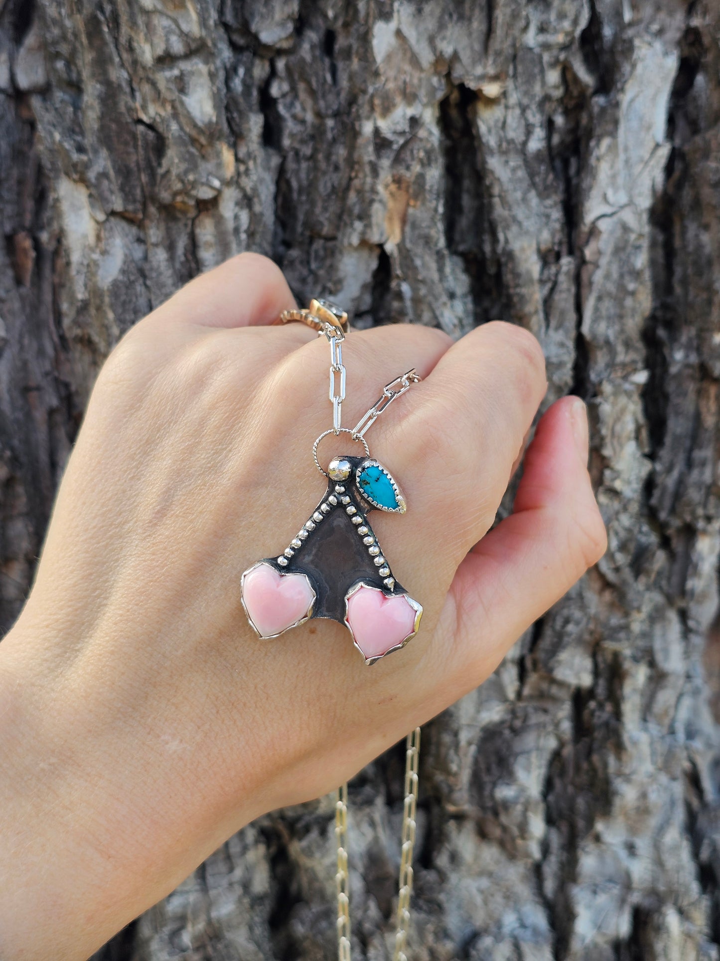 Pink Conch & Sonoran Cherry Necklace